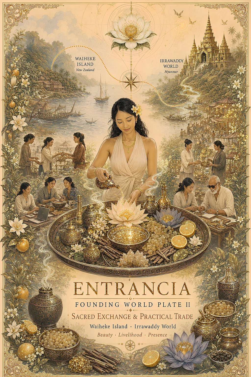 Entrancia Founding Plate II antique artwork